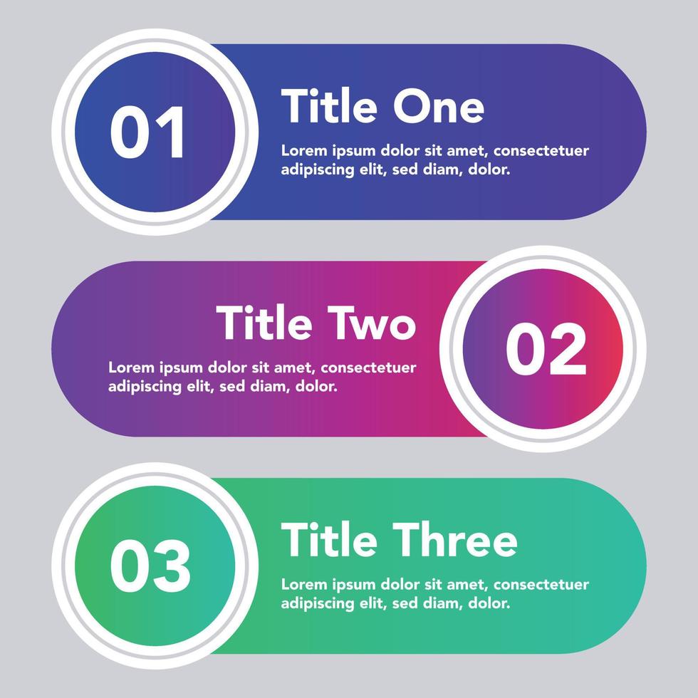Infographics Numbers 3 vector