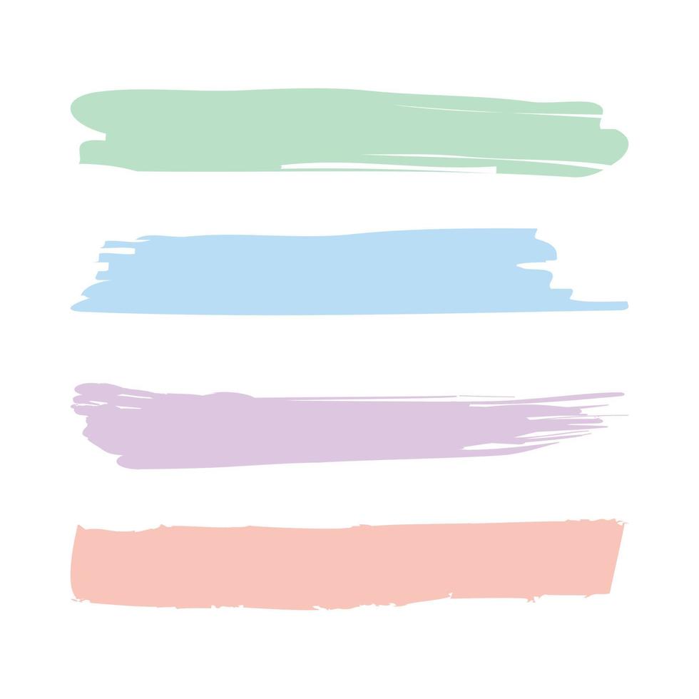 pinceles de colores pastel vector