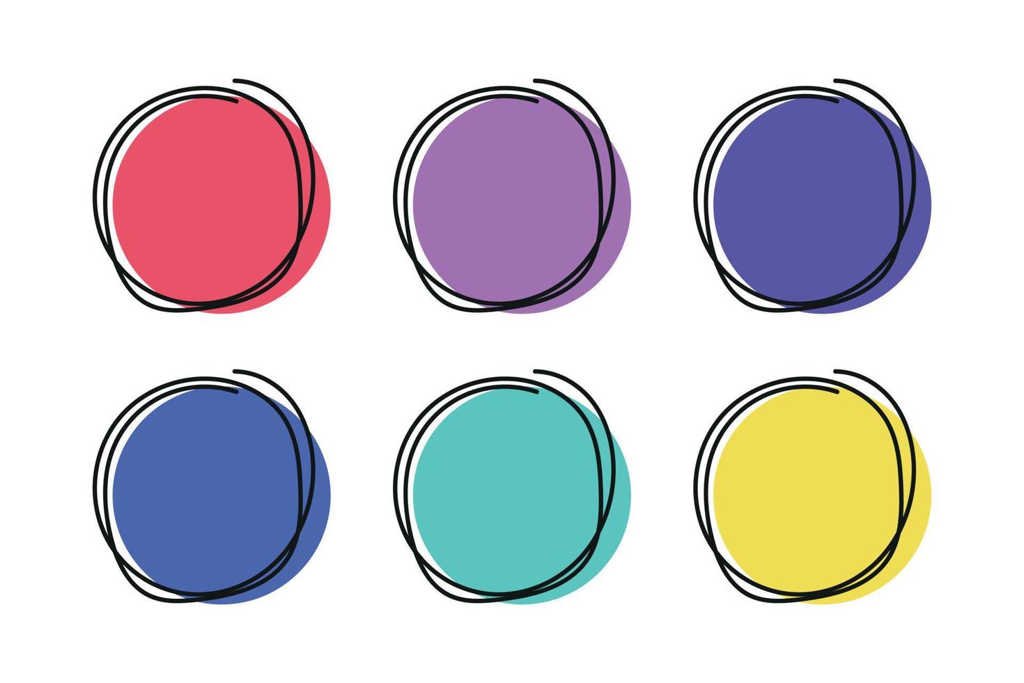 Round Colour Frames vector