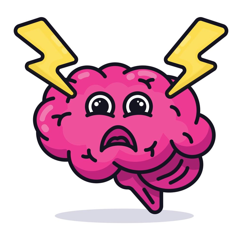 Pink Brain Headache vector