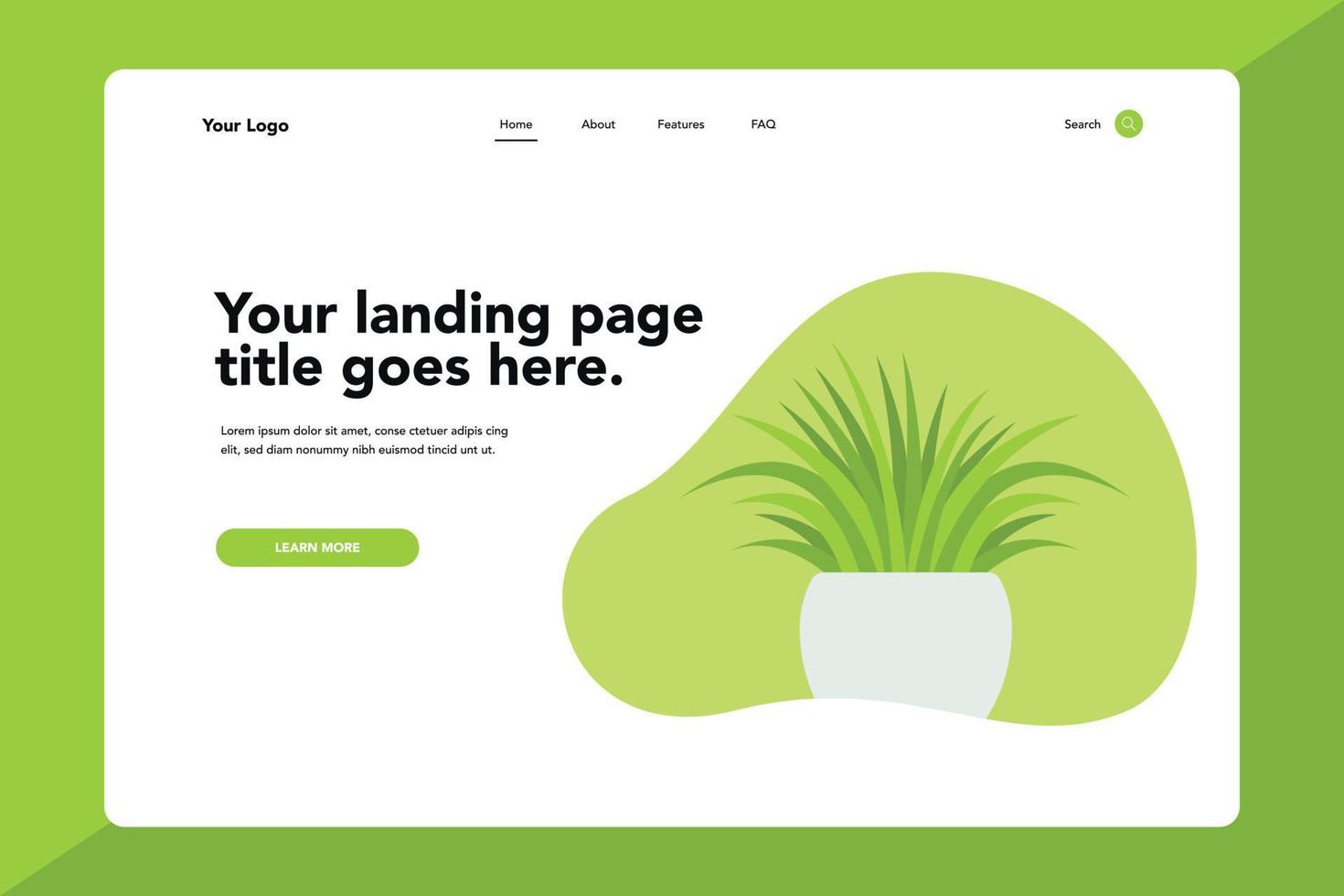 Plant Landing Page 1 vector