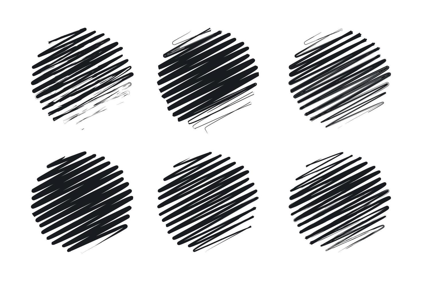 Scribble Round Brushes vector