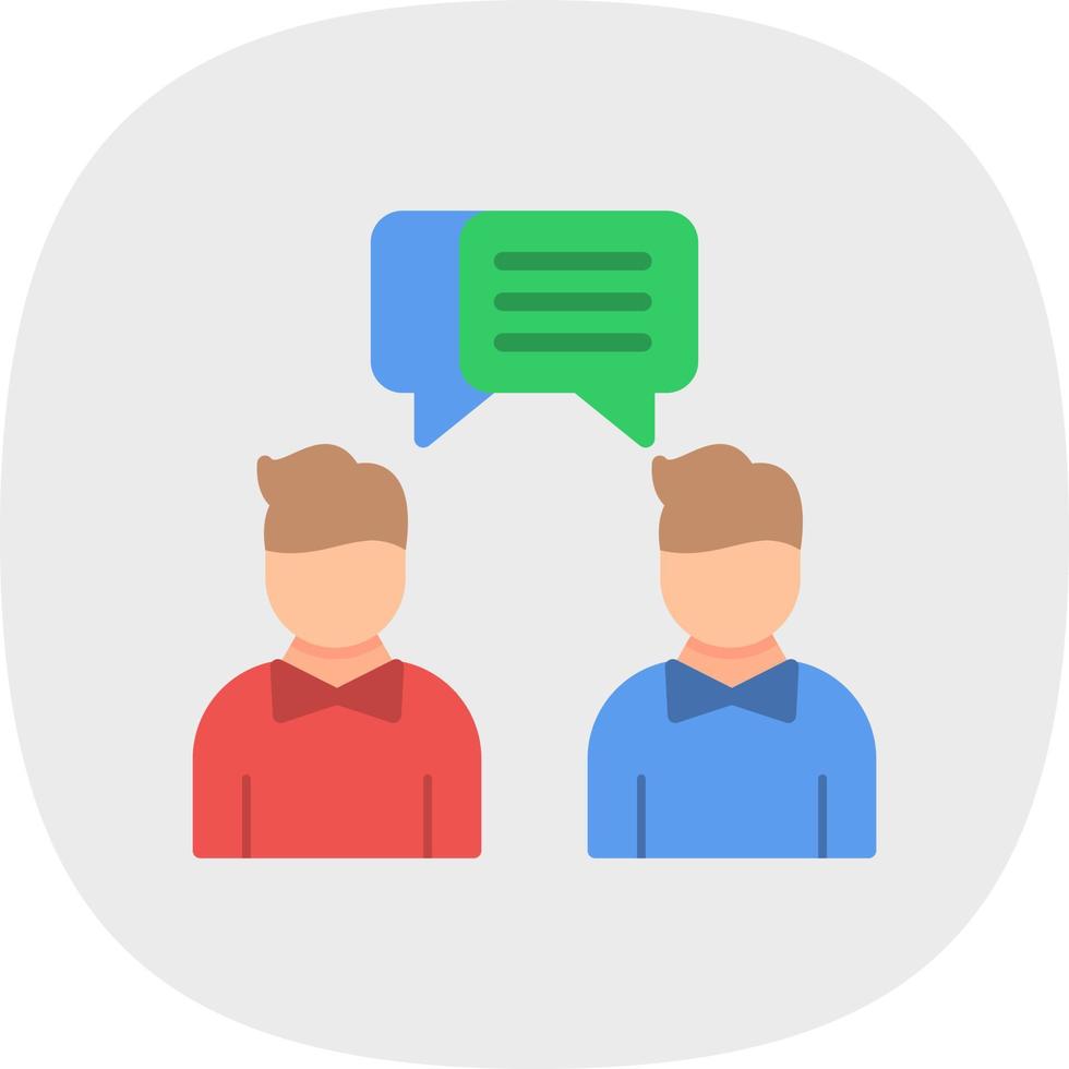 Face to Face Talk Vector Icon Design