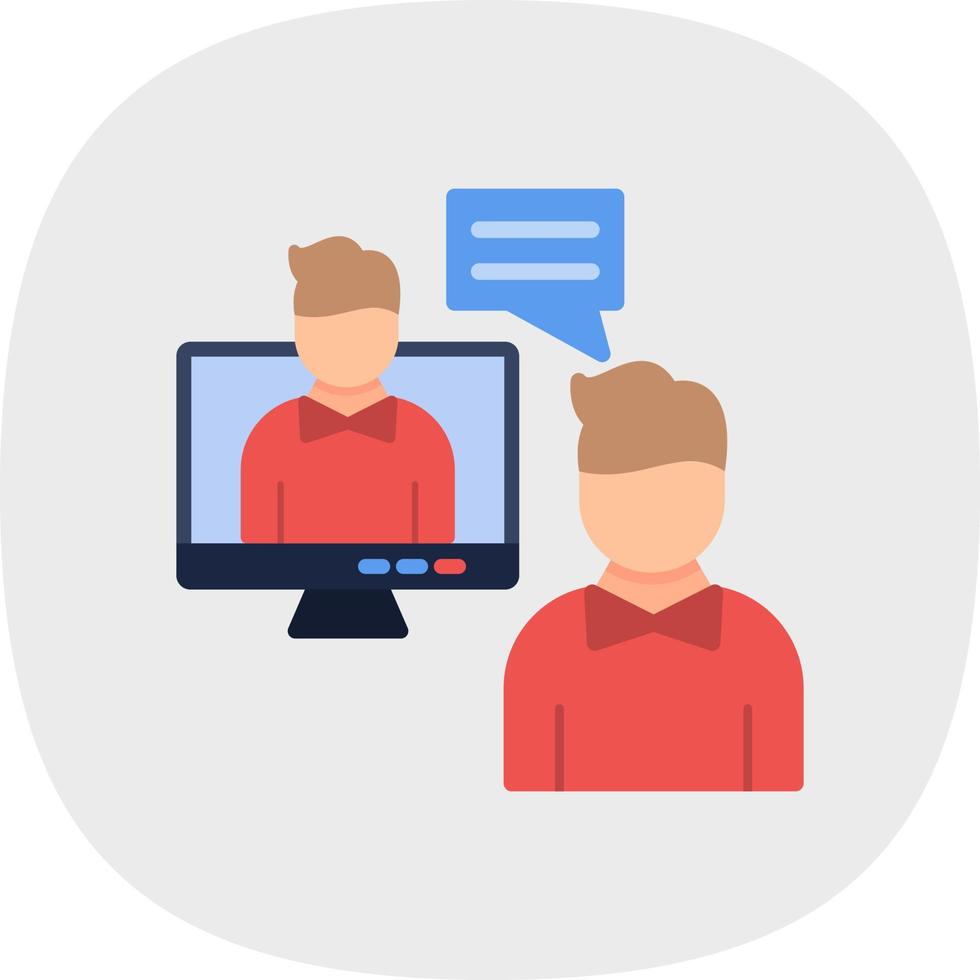 Online Meeting Vector Icon Design