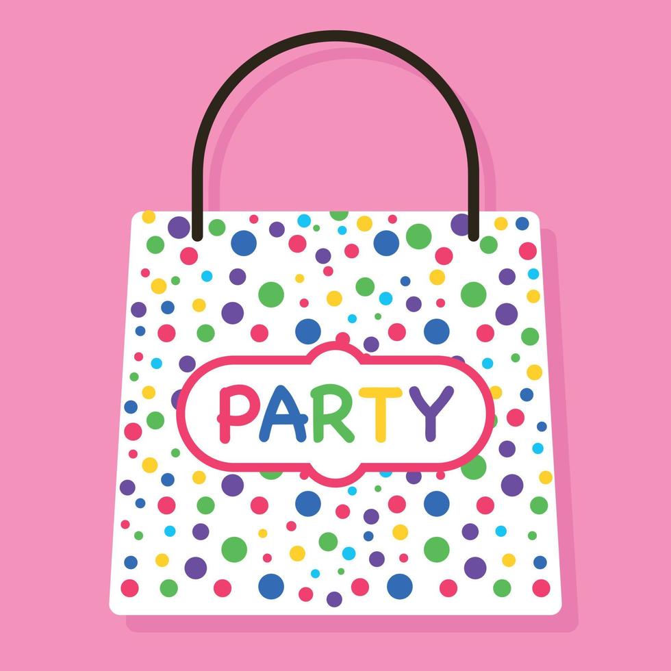 White Party Bag vector