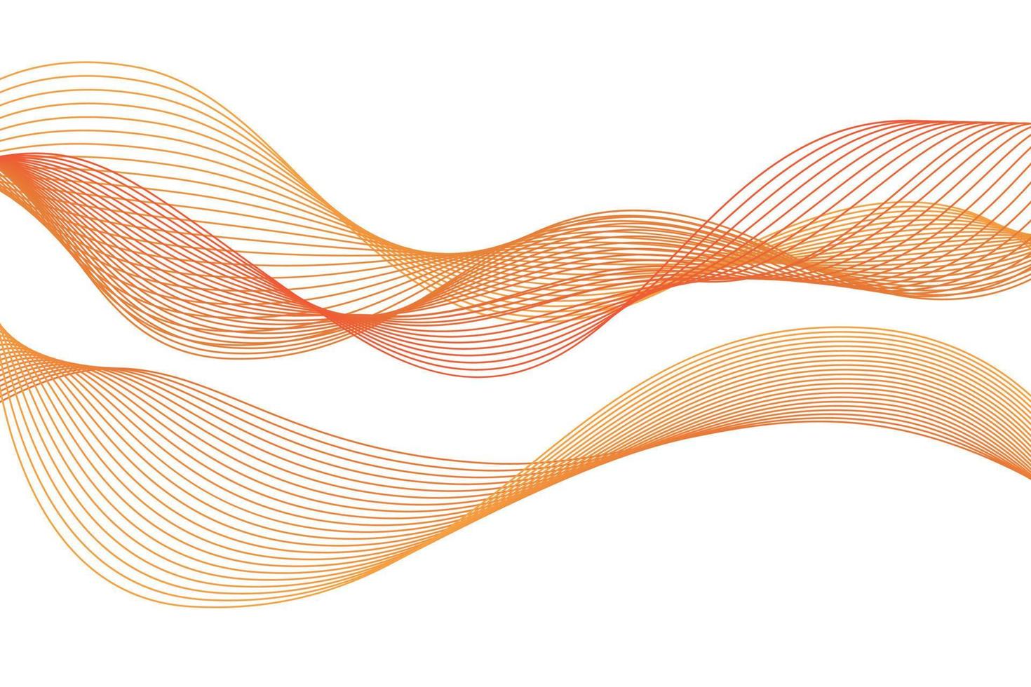 Orange Wavey Lines Abstract Background vector