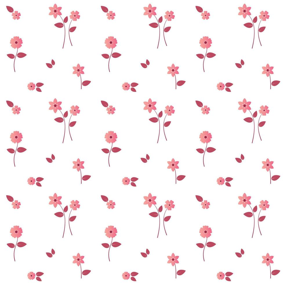 Elegant Modern Pink Flower Seamless Pattern vector