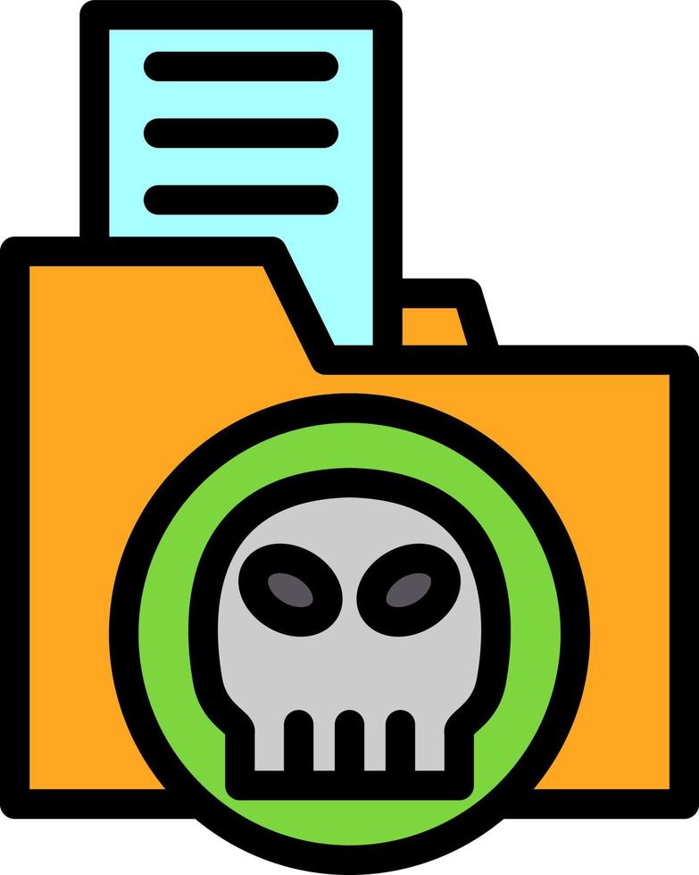 Folder Hacked Vector Icon Design
