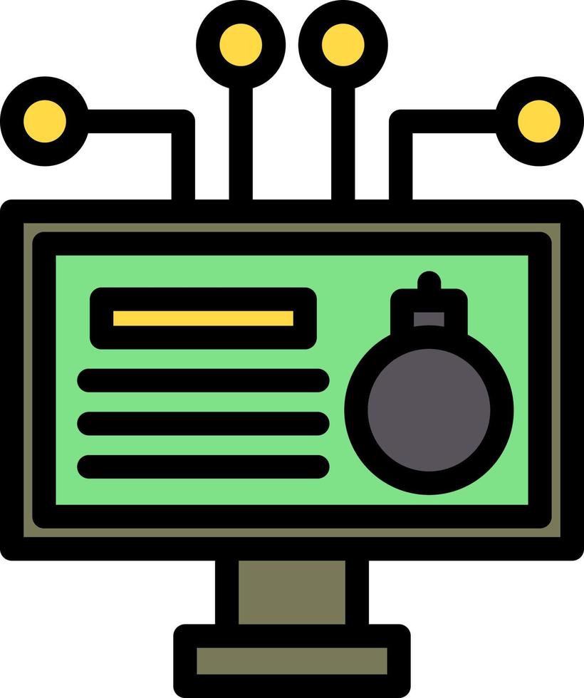 Cyber Bomb Vector Icon Design