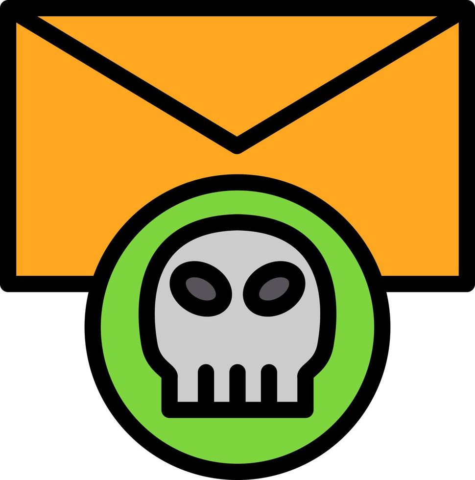Email Hacked Vector Icon Design