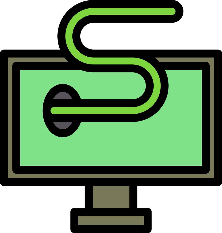 Computer Worm Vector Icon Design