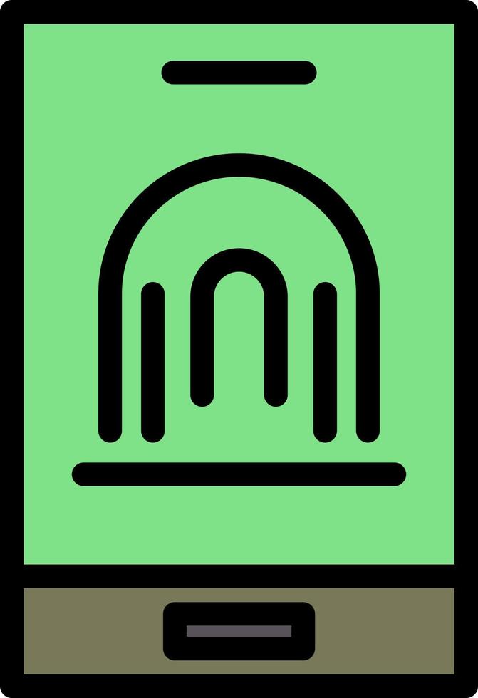 Mobile Fingerprint Vector Icon Design