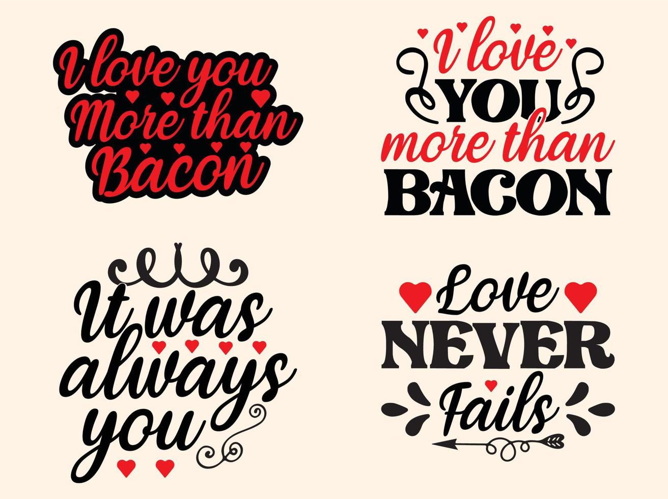 Valentine svg design set vector