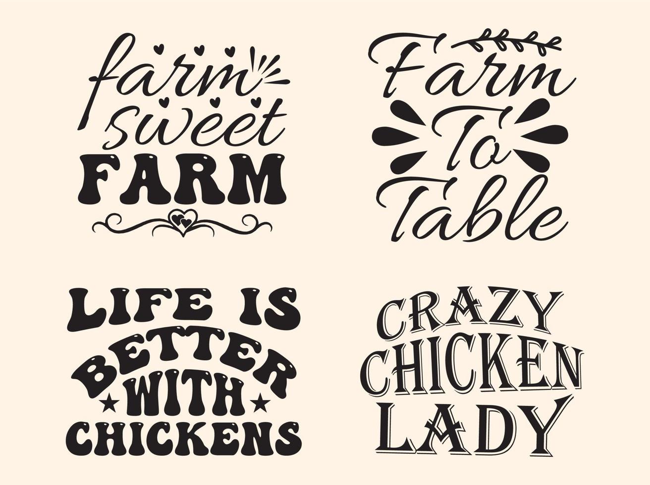 Farm house svg design set vector