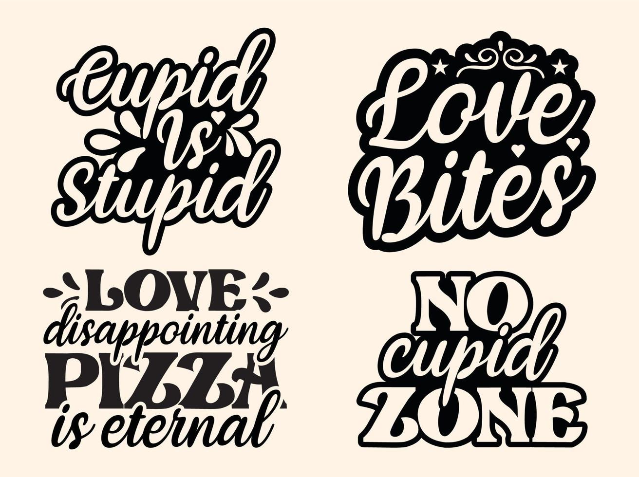 Valentine svg design set vector