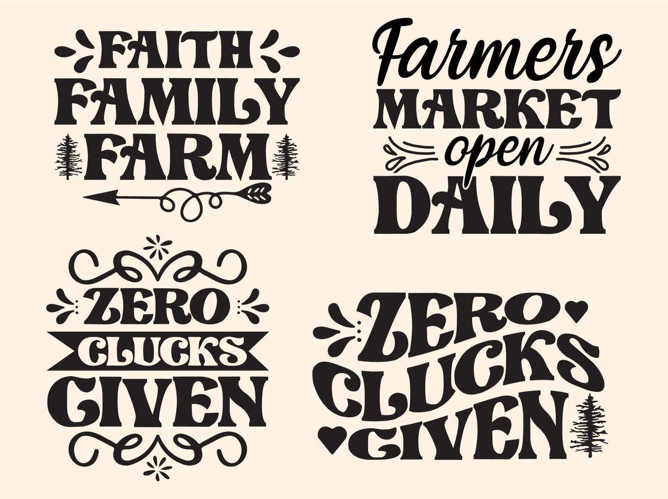 Farm house svg design set vector