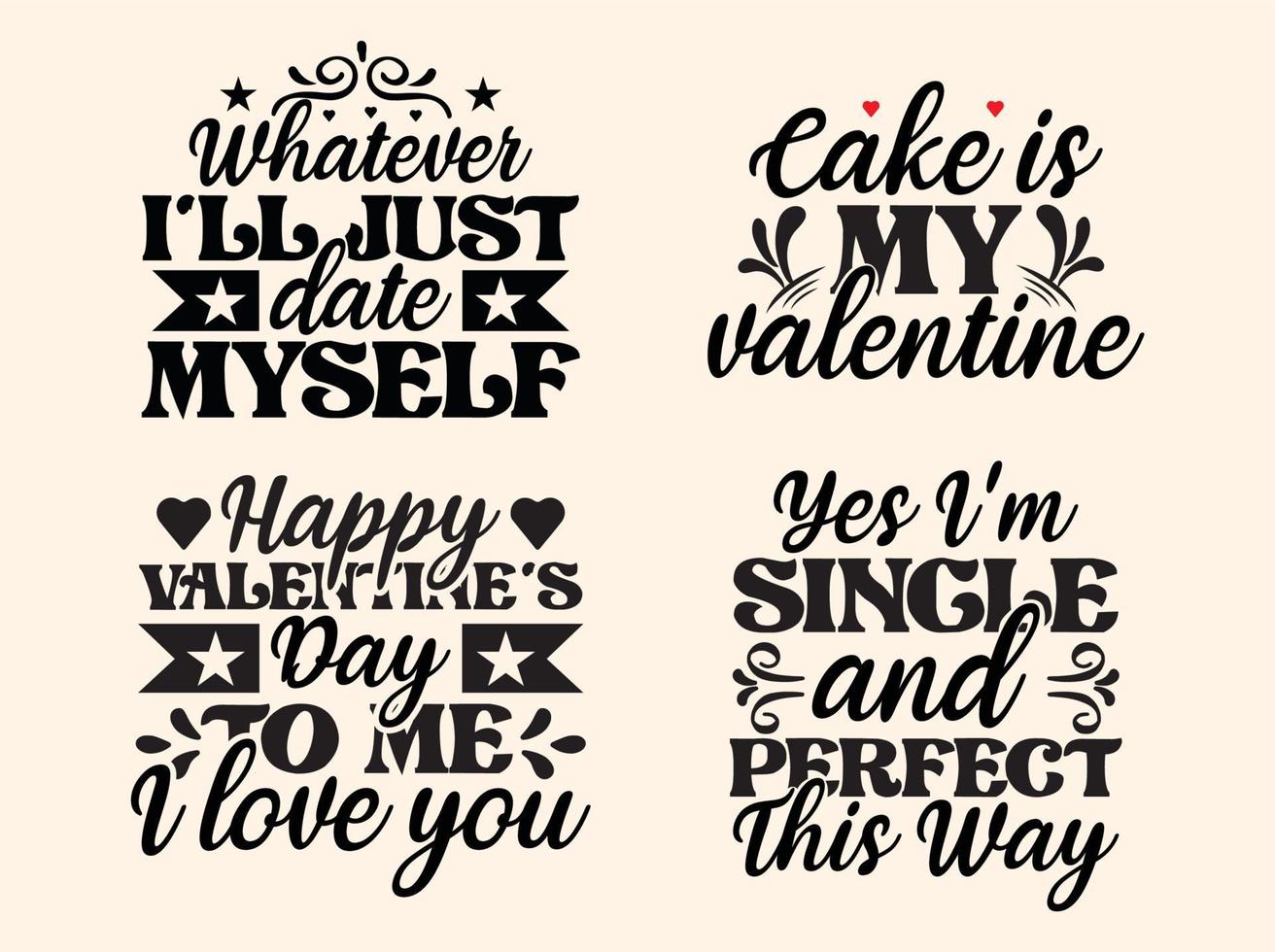 Valentine svg design set vector