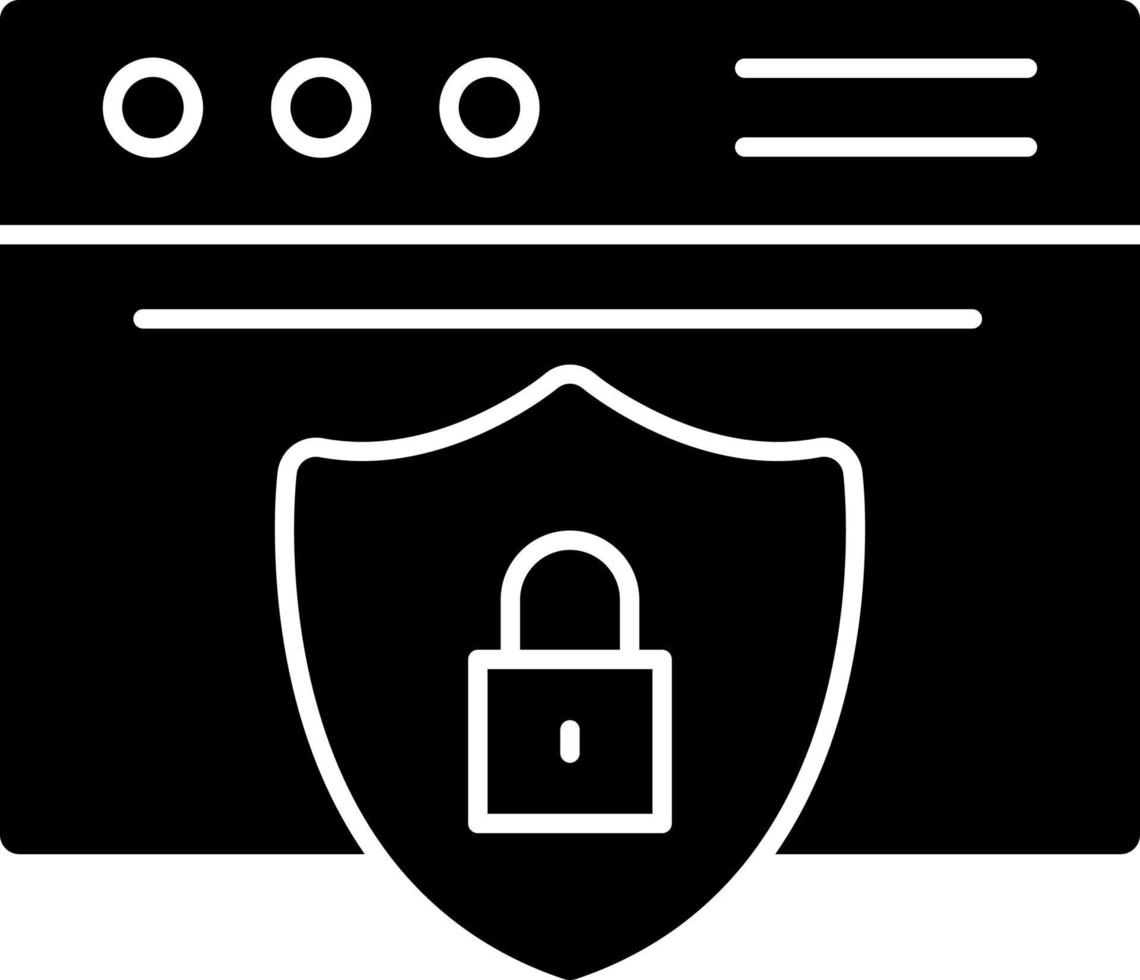 Website Security Vector Icon Design