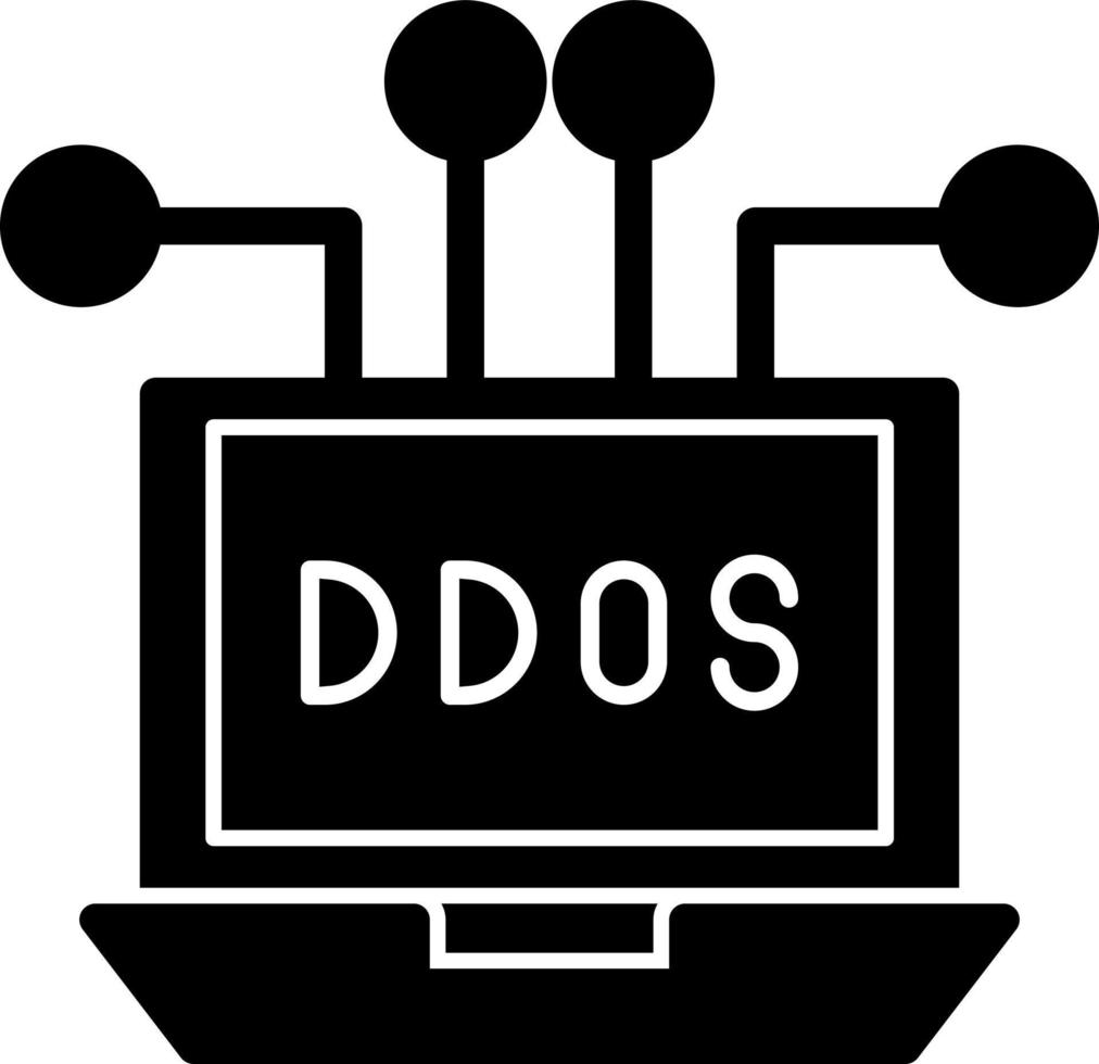 diseño de icono de vector de ddos