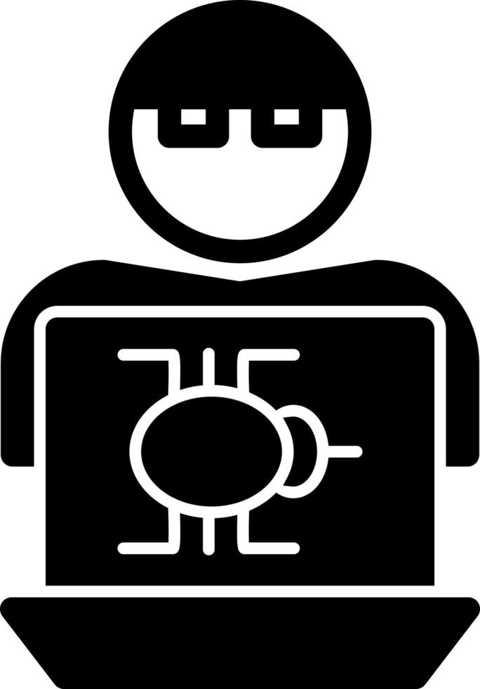 diseño de icono de vector de hacker