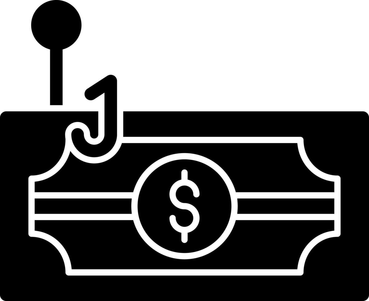 Currency Phishing Vector Icon Design