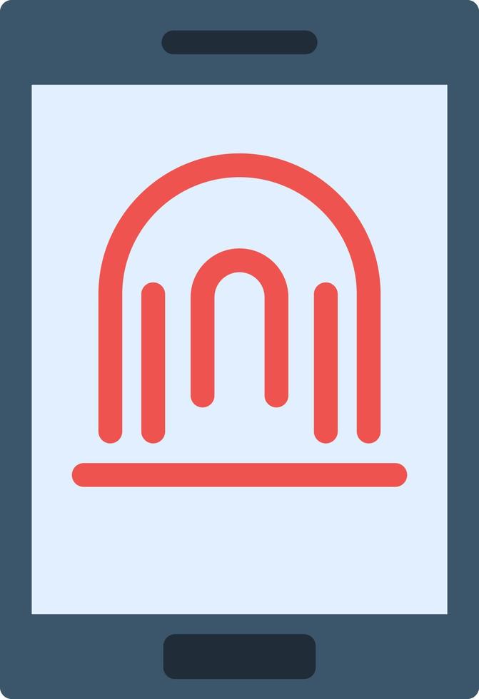 Mobile Fingerprint Vector Icon Design