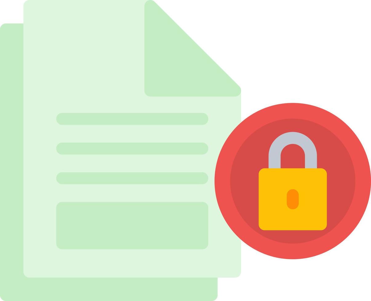 Document Locked Vector Icon Design