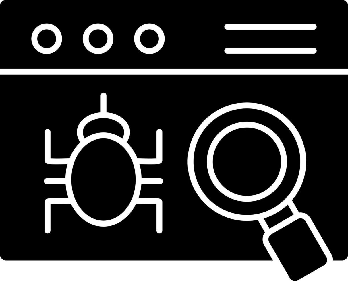 Website Bug Vector Icon Design