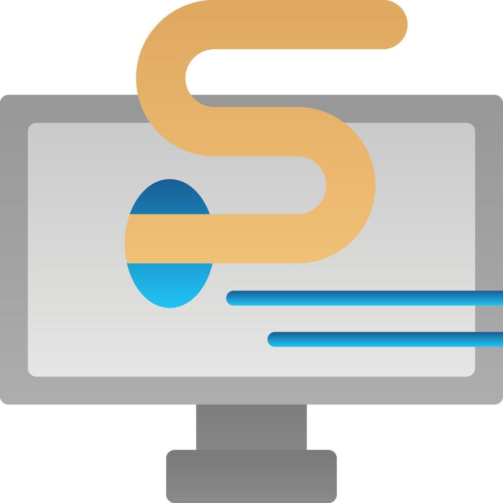 Computer Worm Vector Icon Design