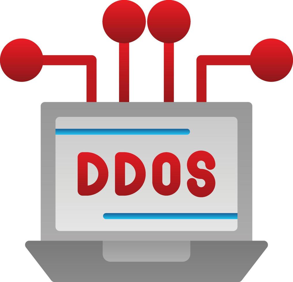 diseño de icono de vector de ddos