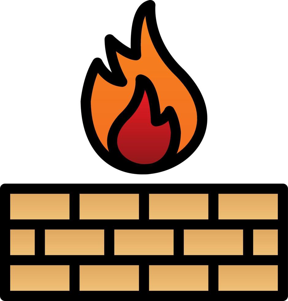 Firewall Vector Icon Design