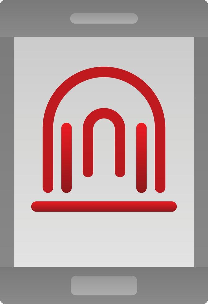 Mobile Fingerprint Vector Icon Design