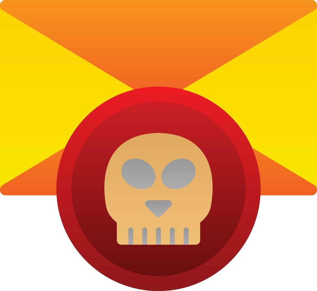 Email Hacked Vector Icon Design
