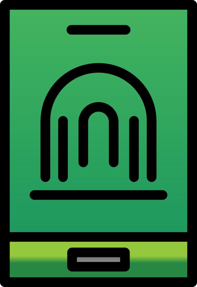 Mobile Fingerprint Vector Icon Design