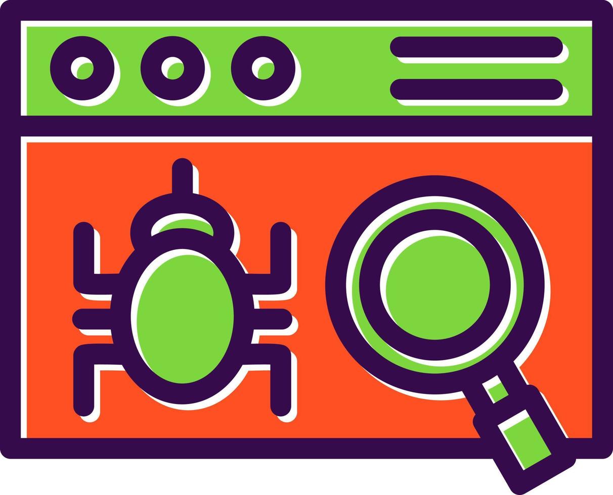 Website Bug Vector Icon Design