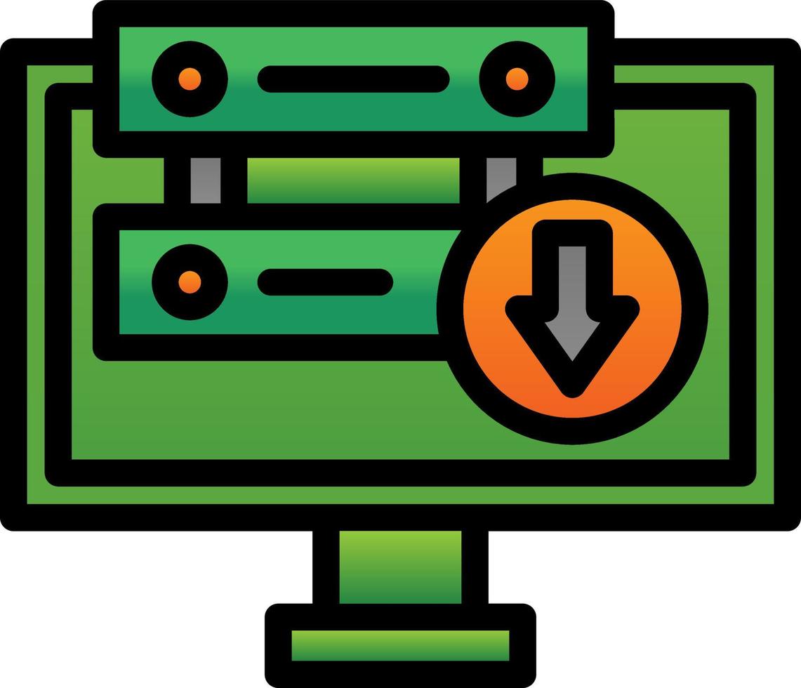 Server Down Vector Icon Design