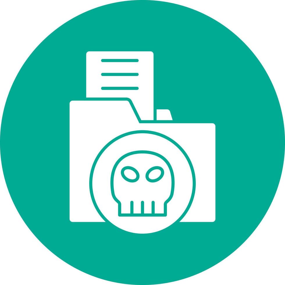 Folder Hacked Vector Icon Design