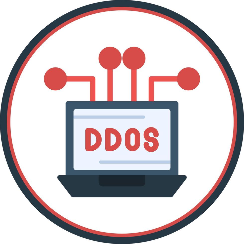 diseño de icono de vector de ddos