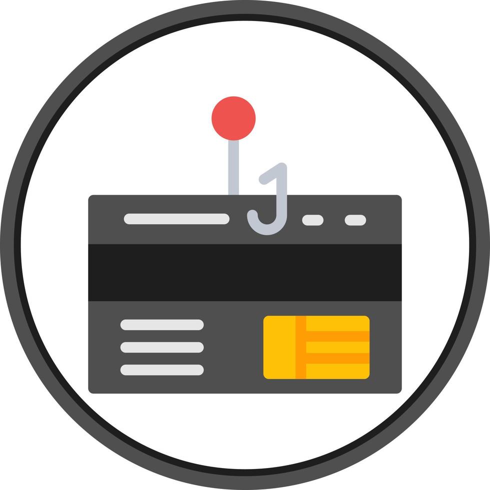 Credit Card Phishing Vector Icon Design