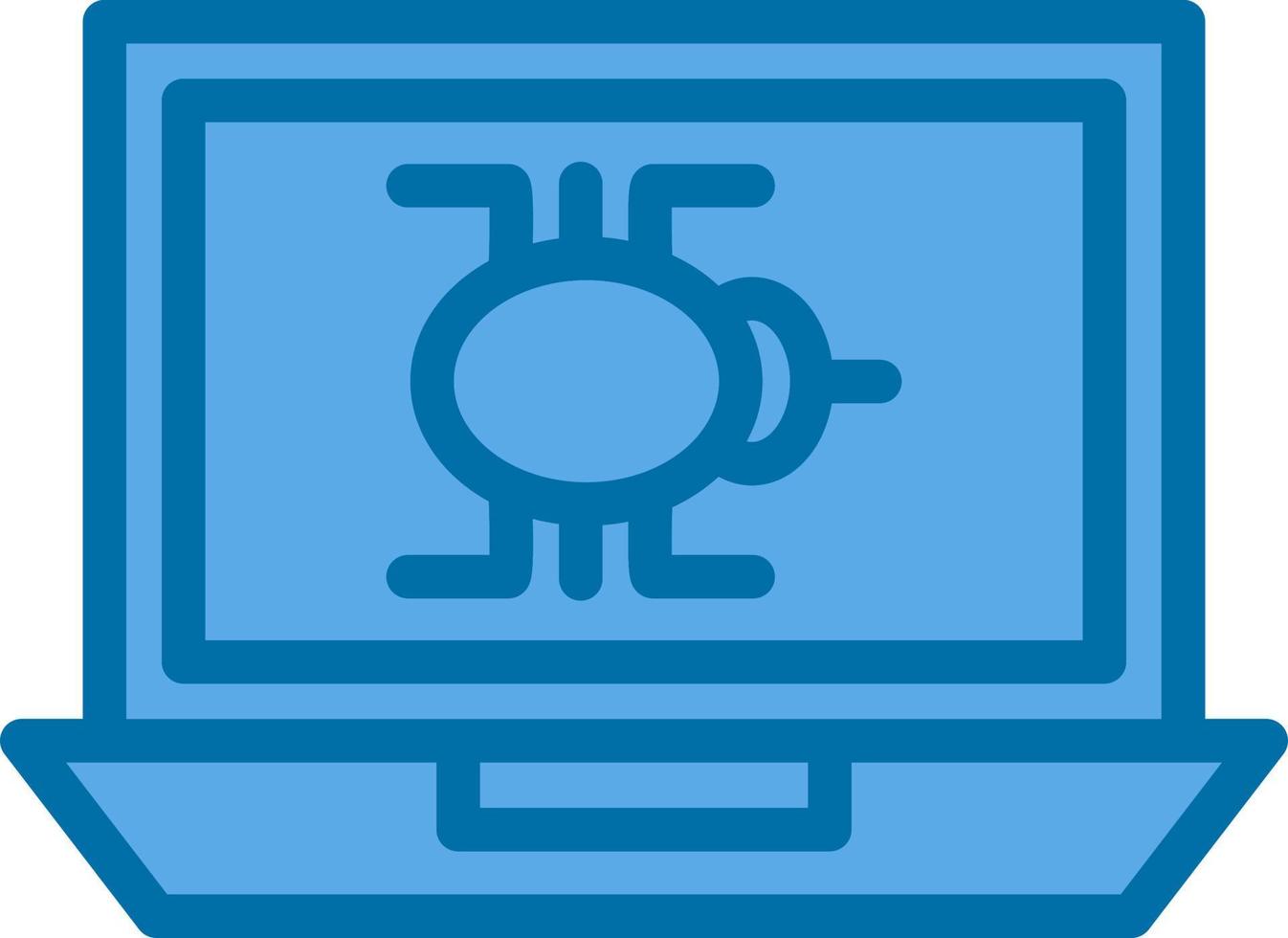 Laptop Virus Vector Icon Design