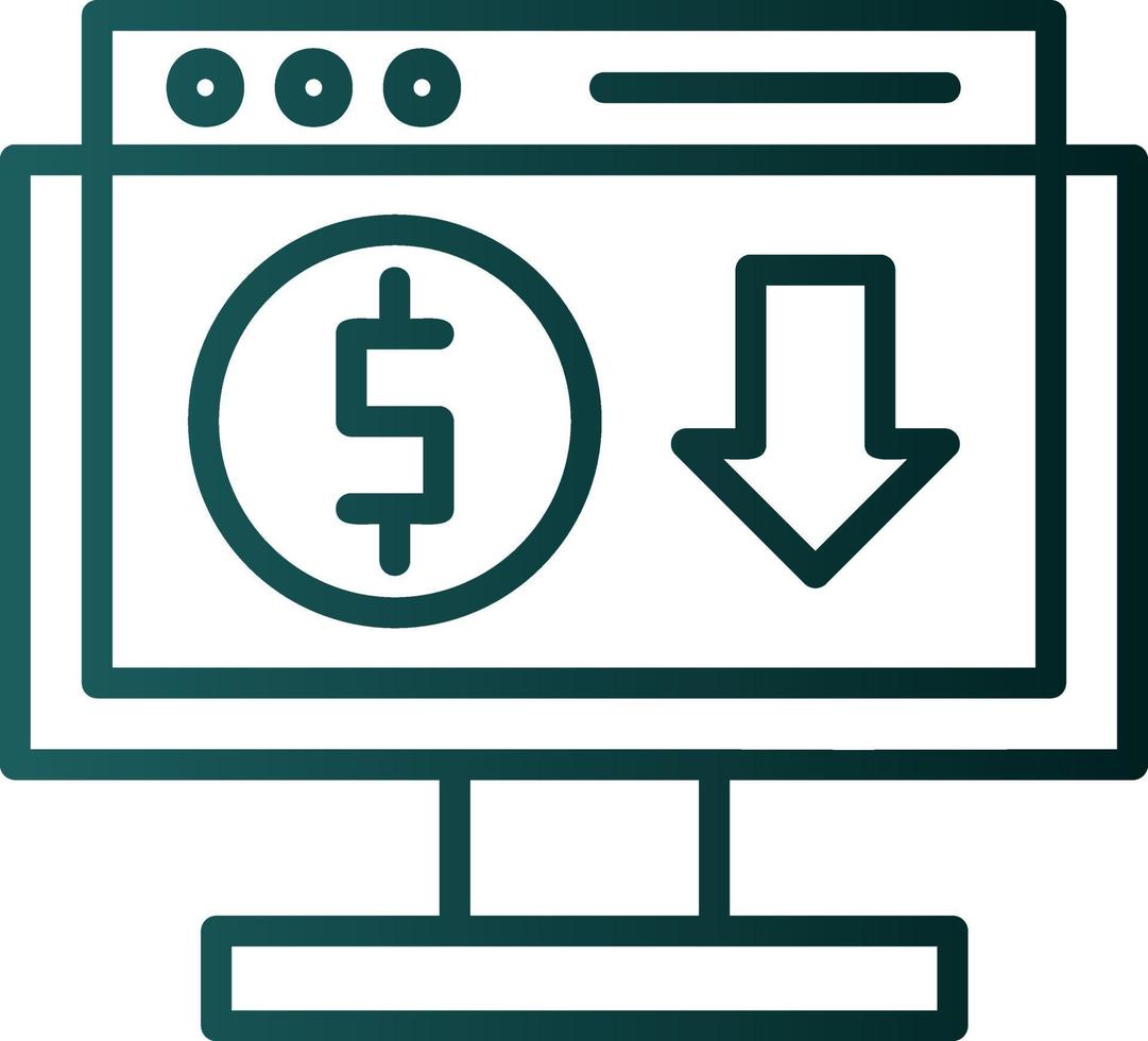 Online Income Vector Icon Design