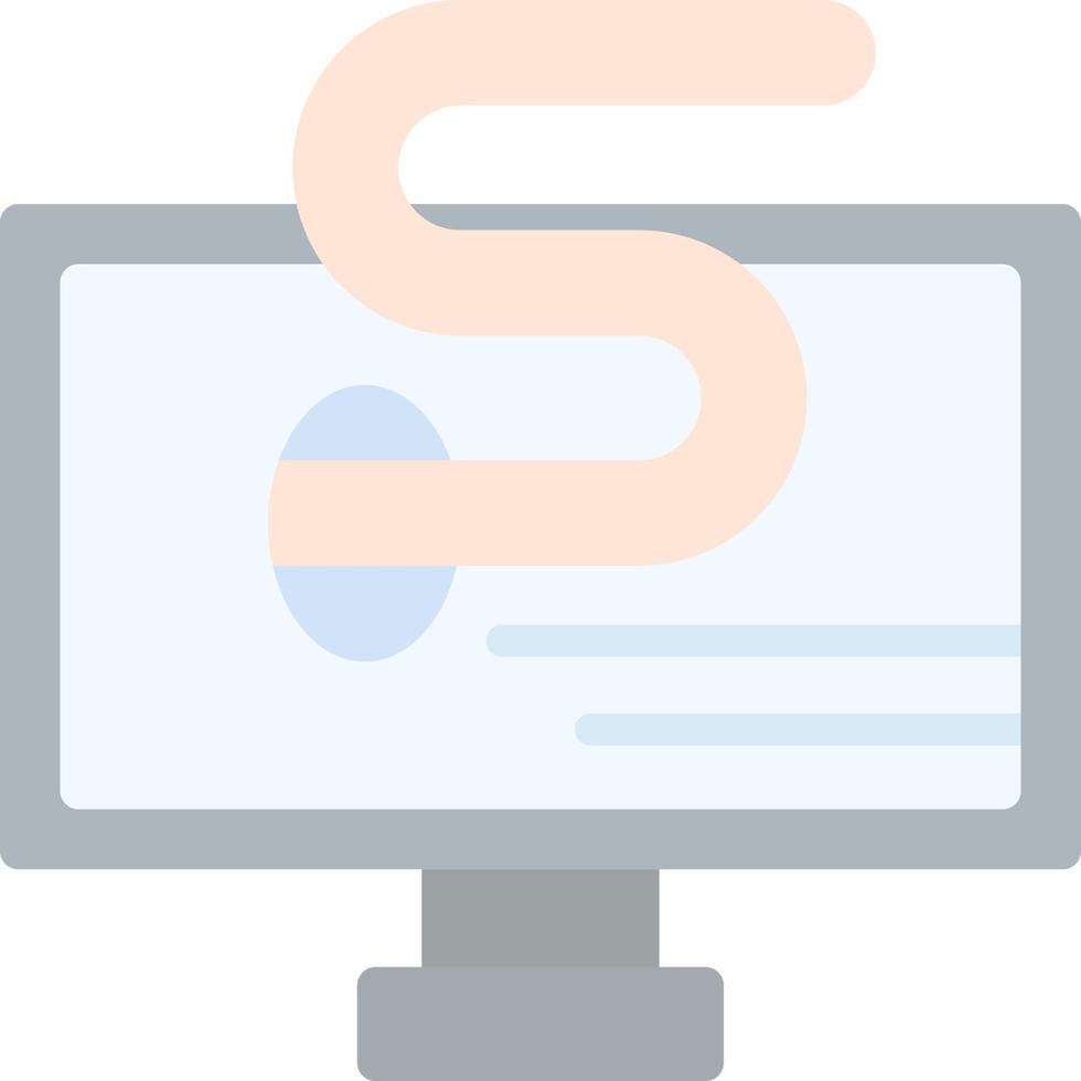 Computer Worm Vector Icon Design