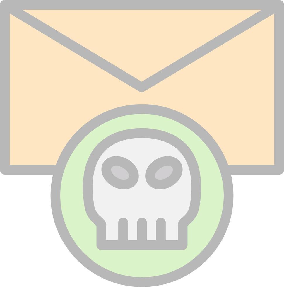 Email Hacked Vector Icon Design