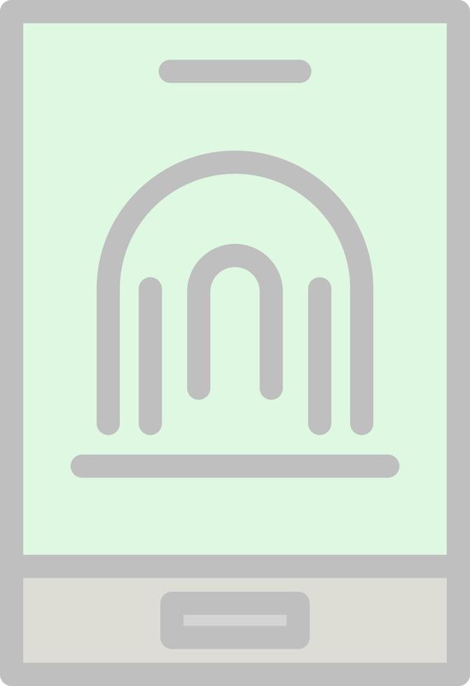 Mobile Fingerprint Vector Icon Design