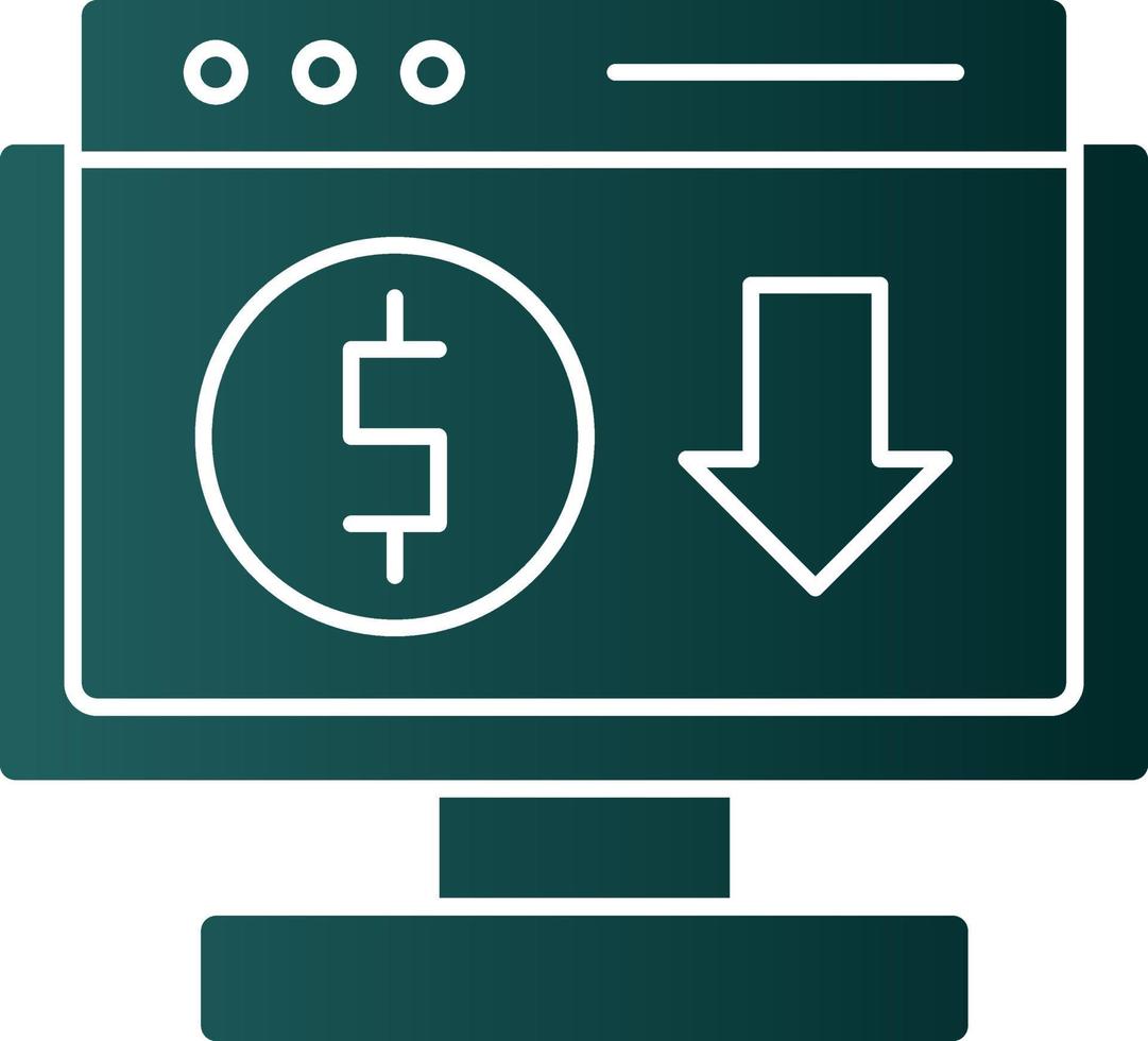 Online Income Vector Icon Design
