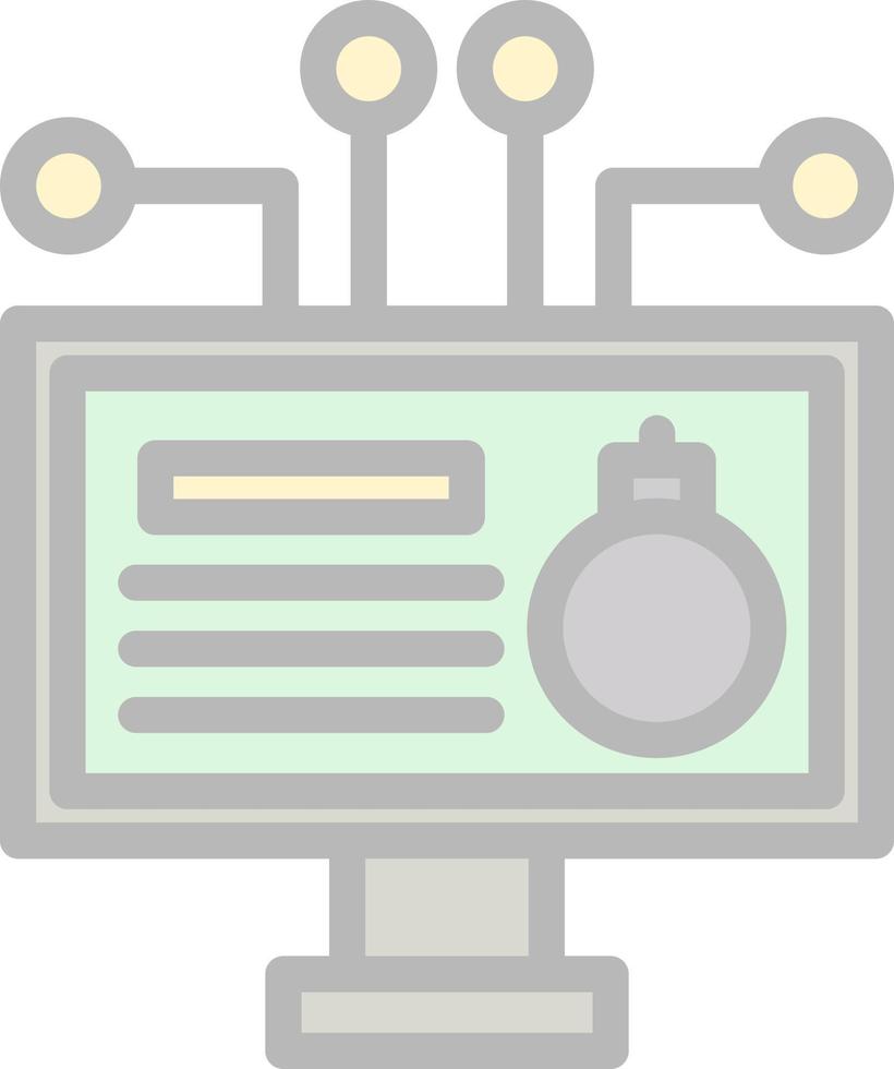 Cyber Bomb Vector Icon Design