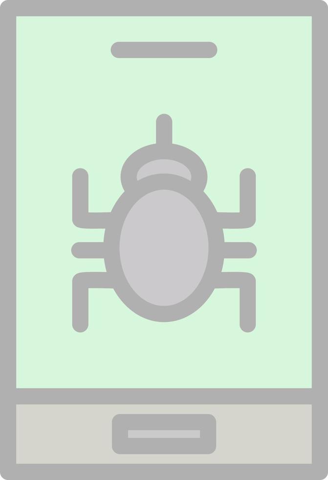 Mobile Virus Vector Icon Design