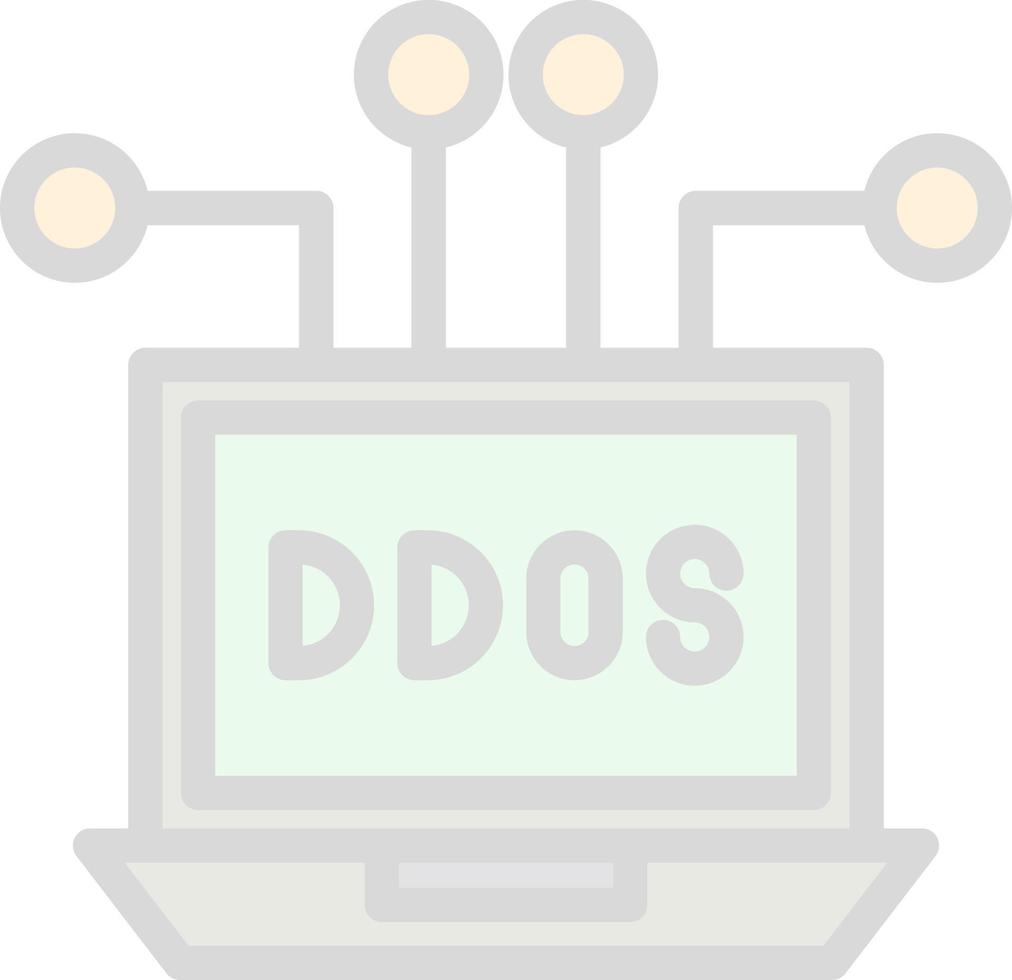 diseño de icono de vector de ddos