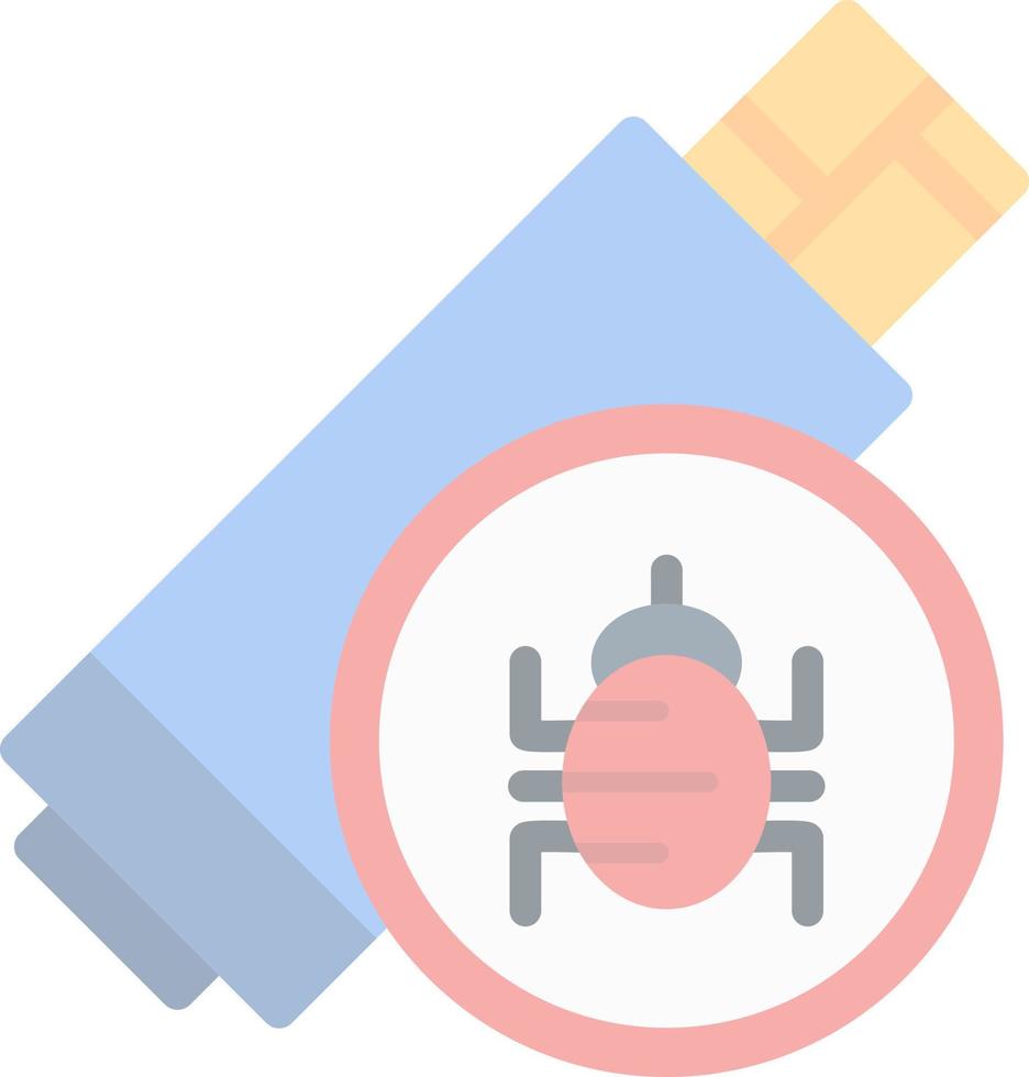 diseño de icono de vector de virus pendrive