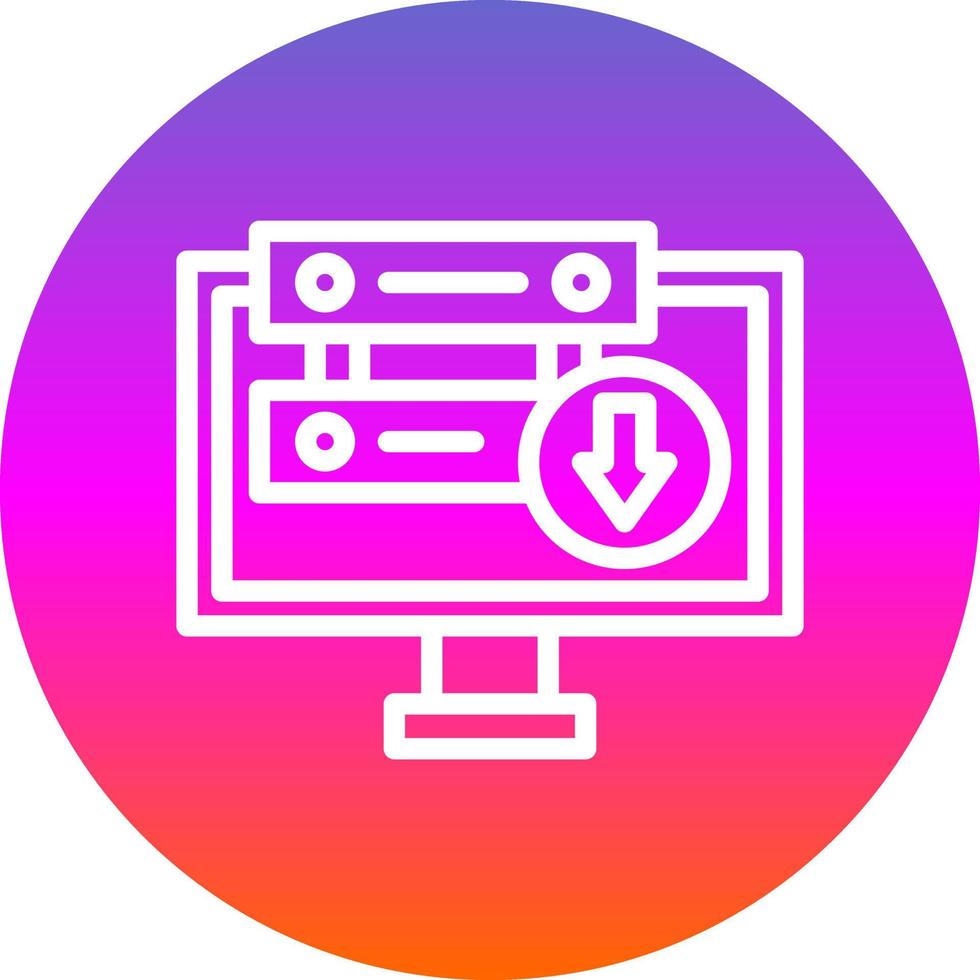 Server Down Vector Icon Design